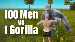 100 Men vs 1 Gorilla