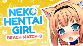 Neko Hentai Girl: Beach Match-3