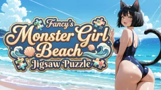 Fancy's Monster Girl Beach Jigsaw Puzzle
