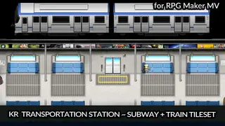 RPG Maker MV - KR Transportation Station - Subway and Train Tileset