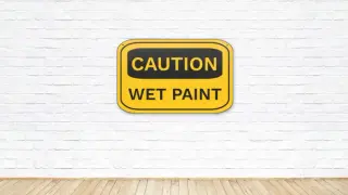 CAUTION WET PAINT