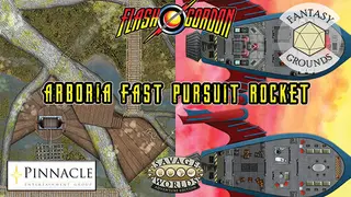 Fantasy Grounds - Flash Gordon Combat Map 1: Arboria + Fast Pursuit Rocket