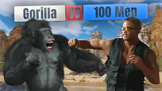 Gorilla Vs 100 Men