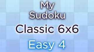 My Sudoku - Classic 6x6 Easy 4
