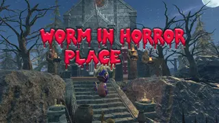 Worm in horror place