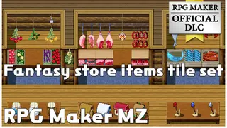 RPG Maker MZ - Fantasy store items tile set