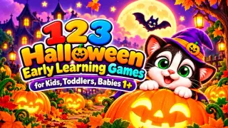 123 Halloween Early Learning Games for Kids, Toddlers, Babies 1+