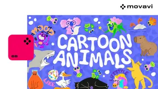 Movavi Video Editor 2025 - Cartoon Animals Pack