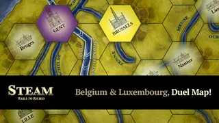 Steam: Rails to Riches - Belgium & Luxembourg Map
