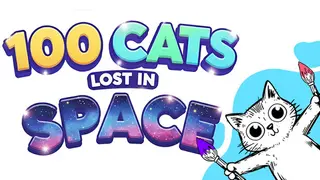 100 Cats Lost In Space Find & Color