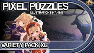 Pixel Puzzles Illustrations & Anime - Jigsaw Pack: Variety Pack XL
