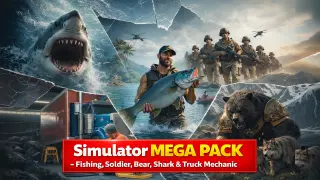 Simulator Mega Pack – Fishing, Soldier, Bear, Shark & Truck Mechanic - Switch