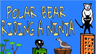 Polar Bear Riding A Ninja