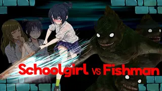Schoolgirl vs Fishman