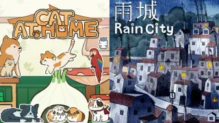 🌧️🏙️Rain City x 🐱Cat at Home