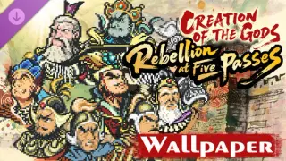 CREATION OF THE GODS: Rebellion at Five Passes - Pixel Art Desktop Wallpaper