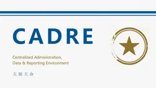 CADRE: Centralized Administration, Data & Reporting Environment
