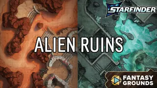 Fantasy Grounds - Starfinder 2 RPG - Flip-Mat: Alien Ruins