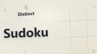 Distinct Sudoku