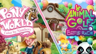 Pony World - Color by Numbers & Animal Golf - Battle Race Bundle - Switch