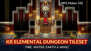 RPG Maker MZ - KR Elemental Dungeon Tileset - Fire Water Earth Wind
