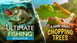Ultimate Fishing Simulator x A Game About Chopping Trees