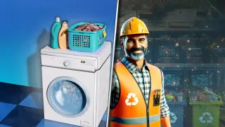 Recycling Center Simulator & Laundry Store Simulator (PS4)