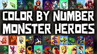 Color by Number - Monster Heroes