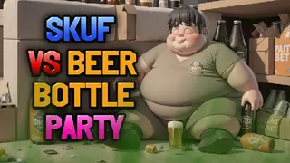Skuf vs beer bottle party