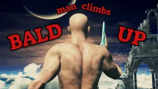Bald Man Climbs Up