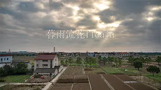 暮雨流花