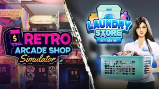 Retro Arcade Shop Simulator x Laundry Store Simulator