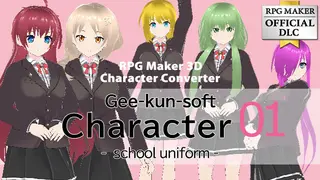 RPG Maker 3D Character Converter - Gee-kun-soft character 01 school uniform