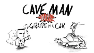 Caveman hits Giraffe in a Car