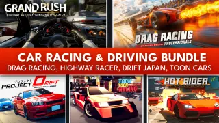Car Racing & Driving Bundle - Drag Racing, Highway Racer, Drift Japan, Toon Cars - Switch