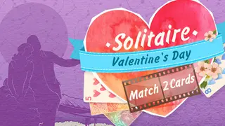 Solitaire Match 2 Cards. Valentine's Day