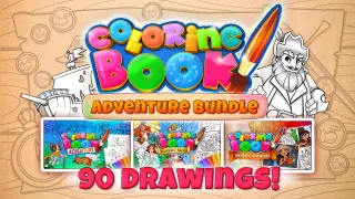 Coloring Book: Adventure Bundle - 90 drawings - Switch