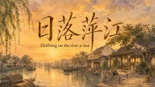 Drifting on the river at dusk