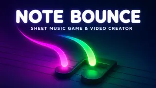 Note Bounce – Sheet Music Game & Video Creator