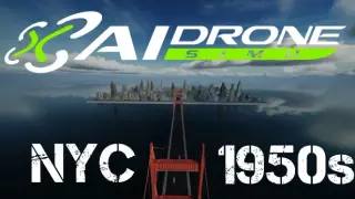 AI Drone Simulator - NYC 1950s Map