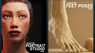 HAELE 3D - Portrait Studio Pro + Feet Poses Lite + References for the Artist