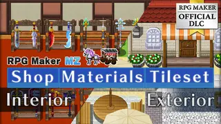 RPG Maker MZ - Shop Materials Tileset - Interior / Exterior