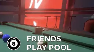 Friends Play Pool