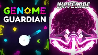 Neon Bullet Hell Shooters: 🧬 Genome Guardian × WAVECADE 👾