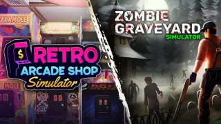 Retro Arcade Shop Simulator x Zombie Graveyard Simulator