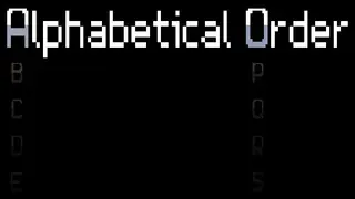 Alphabetical Order