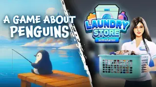 Penguins x Laundry Store Simulator