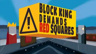 Block King Demands Red Squares