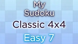 My Sudoku - Classic 4x4 Easy 7