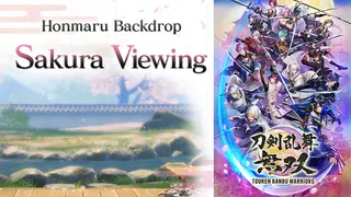Touken Ranbu Warriors - Honmaru Backdrop "Sakura Viewing"